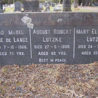 LUTZKE August Robert -1950 :: LUTZKE Mary Elizabeth -1942 :: DE LANGE Enid Mabel Irene -1966