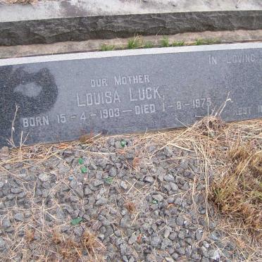 LUCK Eitel 1896-1974 &amp; Louisa 1903-1975