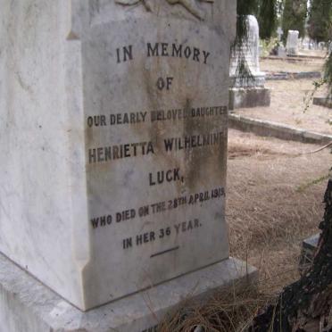 LUCK Henrietta Wilhelmine -1919