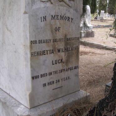 LUCK Henrietta Wilhelmine -1919