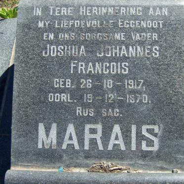 MARAIS Joshua Johannes Francois 1917-1970