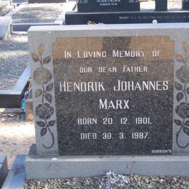 MARX Hendrik Johannes 1901-1987