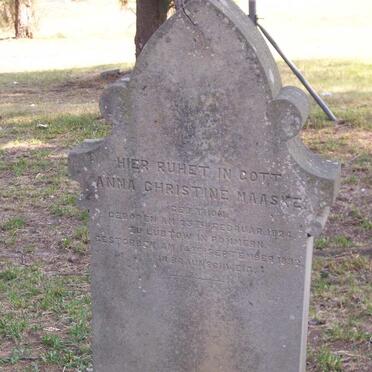 MAASKE Anna Christine nee THOM 1824-1892