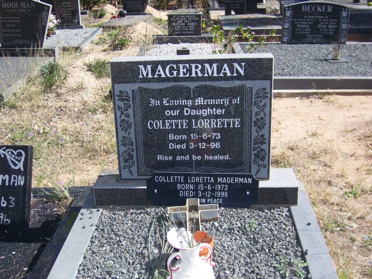 MAGERMAN Colette Lorrette 1973-1996