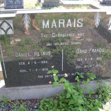 MARAIS Daniel Petrus 1894-1974 :: MARAIS David Francis 1891-1974