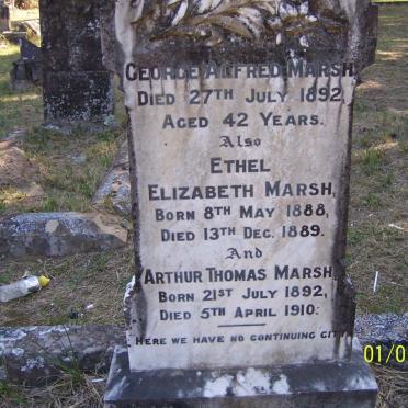 MARSH George Alfred -1892 :: MARSH Ethel Elizabeth 1888-1889 :: MARSH Arthur Thomas 1892-1910