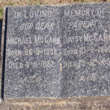 McCANN Michael 1858-1927 &amp; Daisy 1861-1959