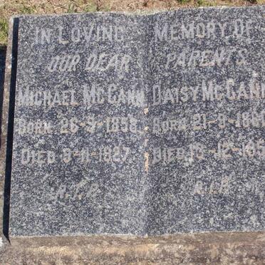 McCANN Michael 1858-1927 &amp; Daisy 1861-1959