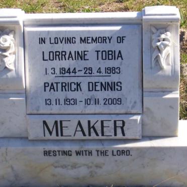 MEAKER Patrick Dennis 1931-2000 &amp; Lorraine Tobia 1944-1983