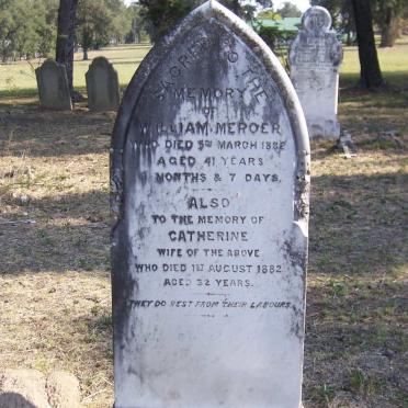 MEROER William -1882 &amp; Catherine -1882