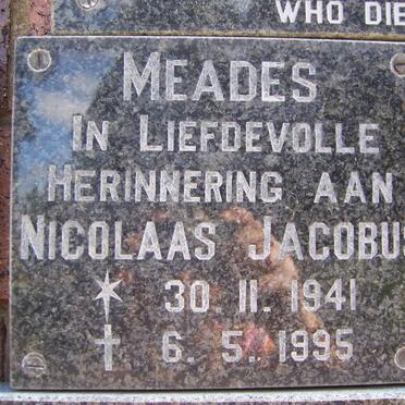 MEADES Nicolaas Jacobus 1941-1995