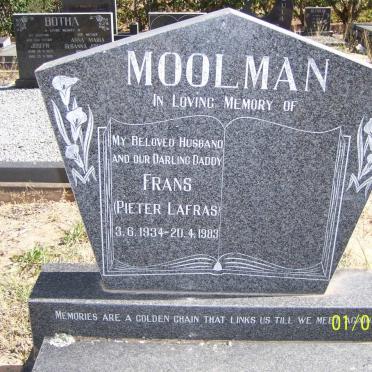 MOOLMAN Frans Pieter Lafras 1934-1983