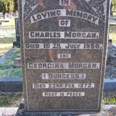 MORGAN Charles -1950 &amp; Georgina BURGESS -1972