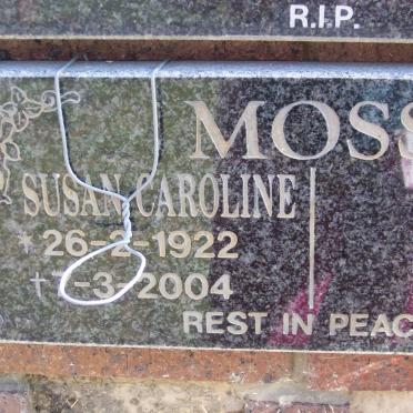 MOSS Susan Caroline 1922-2004