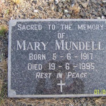 MUNDELL Mary 1917-1995