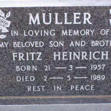 MULLER Fritz Heinrich 1957-1989