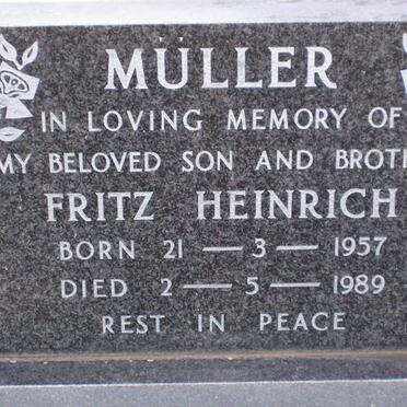 MULLER Fritz Heinrich 1957-1989