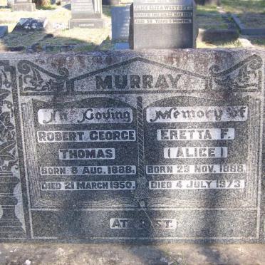 MURRAY Robert George Thomas 1888-1950 &amp; Eretta F. 1886-1973
