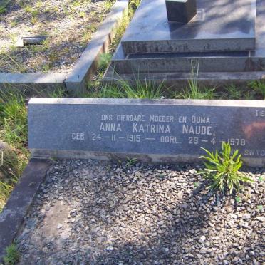 NAUDÉ Anna Katrina 1915-1978