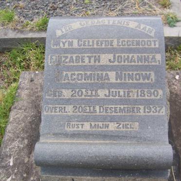 NINOW Elizabeth Johanna Jacomina 1890-1937