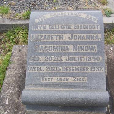 NINOW Elizabeth Johanna Jacomina 1890-1937