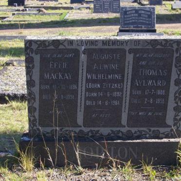 NORTON Thomas Aylward 1888-1958 &amp; Auguste Alwine Wilhelmina ZITZKE 1892-1961 :: MacKAY Effie 1889-1958