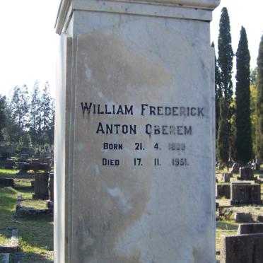OBEREM Johanna Gertrude Kathleen -1915 :: OBEREM Rosalie -1944 :: OBEREM William Frederick 1899-1951 