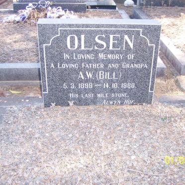 OLSEN A.W. 1899-1980