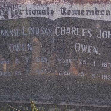 OWEN Charles John 1879-1934 &amp; Jeannie Lindsay 1883-1977
