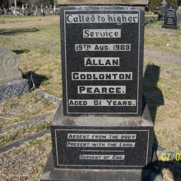 PEARCE Allan Godlonton -1989