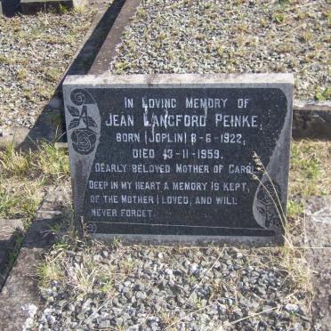PEINKE Jean Langford nee JOPLIN 1922-1959
