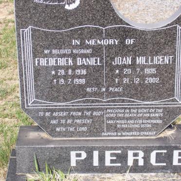PIERCE Frederick Daniel 1936-1998 &amp; Joan Millicent 1935-2002