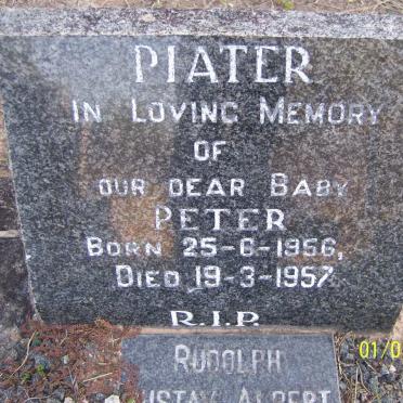 PIATER Peter 1956-1957 :: PIATER Rudolf Gustav Albert 1917-1996