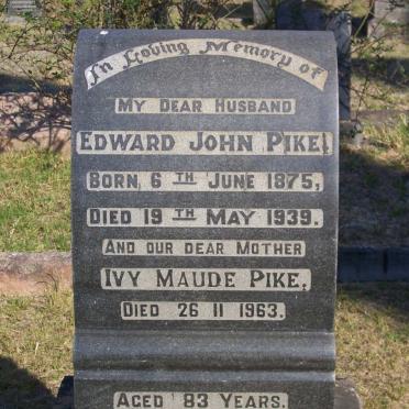 PIKE Edward John 1875-1939 &amp; Ivy Maude -1963