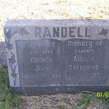 RANDELL George John -1944 &amp; Amelia Catherine -1933