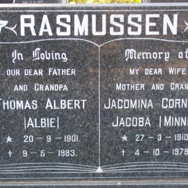RASMUSSEN Thomas Albert 1901-1983 &amp; Jacomina Cornelia Jacoba 1910-1979