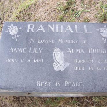 RANDALL Alma Douglas 1912-1985 :: RANDALL Annie Lily 1921--