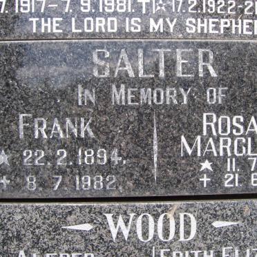 SALTER Frank 1894-1982 &amp; Rosabel Marguerite 1908-1986