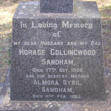 SANDHAM Horace Collingwood ?-1958 &amp; Almora Sybil ?-1982
