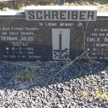SCHREIBER Herman Julius Gustav 1895-1989 &amp; Emilie Bertha HEMPEL 1903-1969