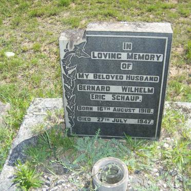 SCHAUP Bernard Wilhelm Eric 1918-1947