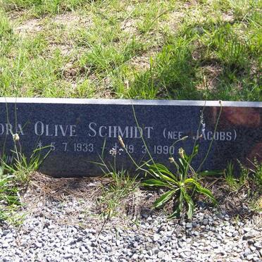 SCHMIDT Cora Olive nee JACOBS 1933-1990
