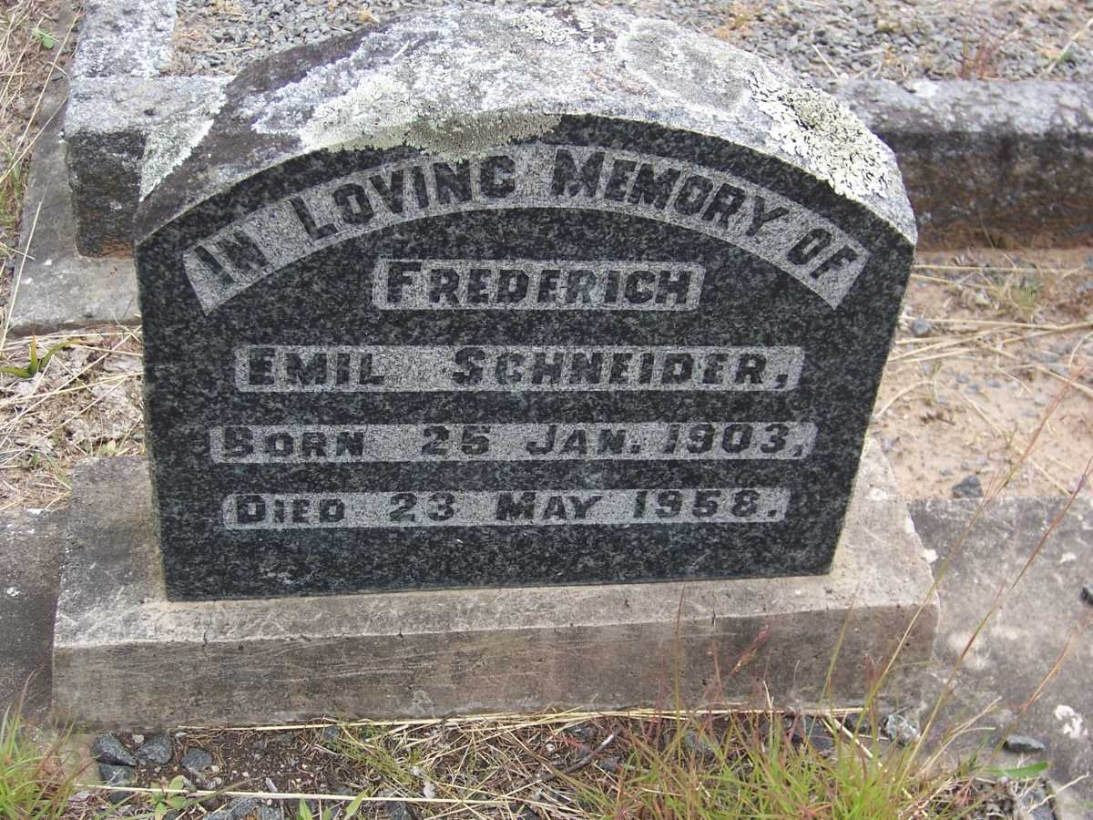 SCHNEIDER Frederich Emil 1903-1958