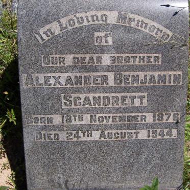 SCANDRETT Alexander Benjamin 1876-1944