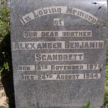 SCANDRETT Alexander Benjamin 1876-1944