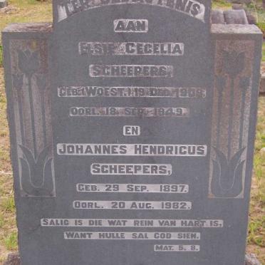 SCHEEPERS Johannes Hendricus 1897-1982 &amp; Elsie Cecelia WOEST 1909-1949