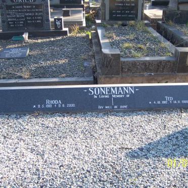 SONEMANN Ted 1912-1980 &amp; Rhoda 1919-2008