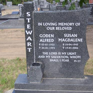 STEWART Goden Alfred 1932-1993 &amp; Susan Magdalene 1945-2006