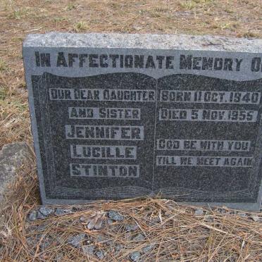 STINTON Jennifer Lucille 1940-1955