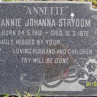STRYDOM Annie Johanna 1912-1972